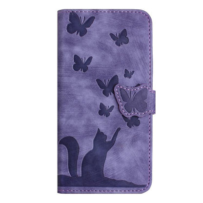 Butterfly Cat Embossing Flip Leather Phone Case, For Galaxy S26 FE 5G, For Samsung Galaxy S26+ 5G, For Samsung Galaxy S26 Edge 5G, For Samsung Galaxy S26 Ultra 5G, For Samsung Galaxy S26 5G, For Samsung Galaxy S25 FE 5G, For Samsung Galaxy S25 5G      ...