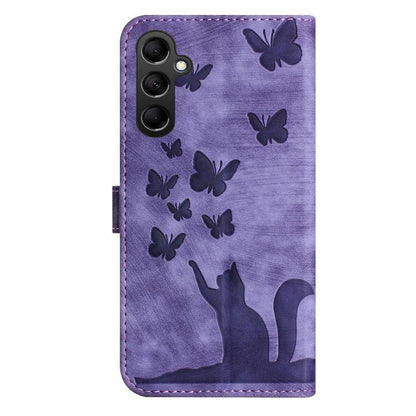 Butterfly Cat Embossing Flip Leather Phone Case, For Galaxy S26 FE 5G, For Samsung Galaxy S26+ 5G, For Samsung Galaxy S26 Edge 5G, For Samsung Galaxy S26 Ultra 5G, For Samsung Galaxy S26 5G, For Samsung Galaxy S25 FE 5G, For Samsung Galaxy S25 5G      ...