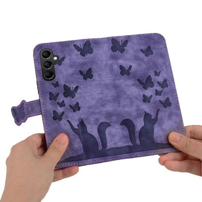Butterfly Cat Embossing Flip Leather Phone Case, For Galaxy S26 FE 5G, For Samsung Galaxy S26+ 5G, For Samsung Galaxy S26 Edge 5G, For Samsung Galaxy S26 Ultra 5G, For Samsung Galaxy S26 5G, For Samsung Galaxy S25 FE 5G, For Samsung Galaxy S25 5G      ...