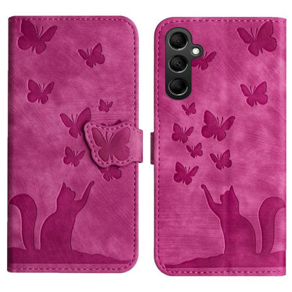 Butterfly Cat Embossing Flip Leather Phone Case, For Galaxy S26 FE 5G, For Samsung Galaxy S26+ 5G, For Samsung Galaxy S26 Edge 5G, For Samsung Galaxy S26 Ultra 5G, For Samsung Galaxy S26 5G, For Samsung Galaxy S25 FE 5G, For Samsung Galaxy S25 5G      ...