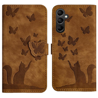 Butterfly Cat Embossing Flip Leather Phone Case, For Galaxy S26 FE 5G, For Samsung Galaxy S26+ 5G, For Samsung Galaxy S26 Edge 5G, For Samsung Galaxy S26 Ultra 5G, For Samsung Galaxy S26 5G, For Samsung Galaxy S25 FE 5G, For Samsung Galaxy S25 5G      ...