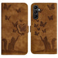 Butterfly Cat Embossing Flip Leather Phone Case, For Galaxy S26 FE 5G, For Samsung Galaxy S26+ 5G, For Samsung Galaxy S26 Edge 5G, For Samsung Galaxy S26 Ultra 5G, For Samsung Galaxy S26 5G, For Samsung Galaxy S25 FE 5G, For Samsung Galaxy S25 5G      ...