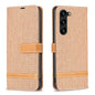 Color Block Denim Texture Leather Phone Case, For Samsung Galaxy S25 5G, For Samsung Galaxy S25+ 5G