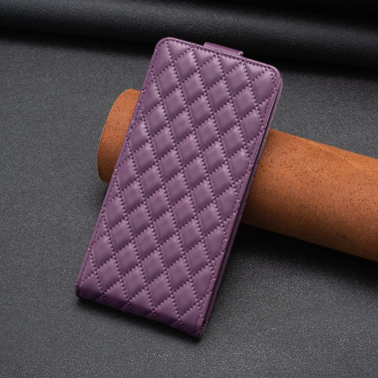 Diamond Lattice Vertical Flip Leather Phone Case, For Samsung Galaxy S25 5G, For Samsung Galaxy S25+ 5G