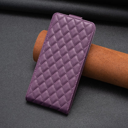 Diamond Lattice Vertical Flip Leather Phone Case, For Samsung Galaxy S25 5G, For Samsung Galaxy S25+ 5G
