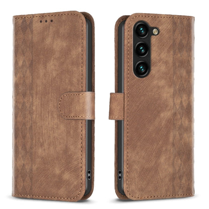 Plaid Embossed Leather Phone Case, For Samsung Galaxy S25 5G, For Samsung Galaxy S25+ 5G