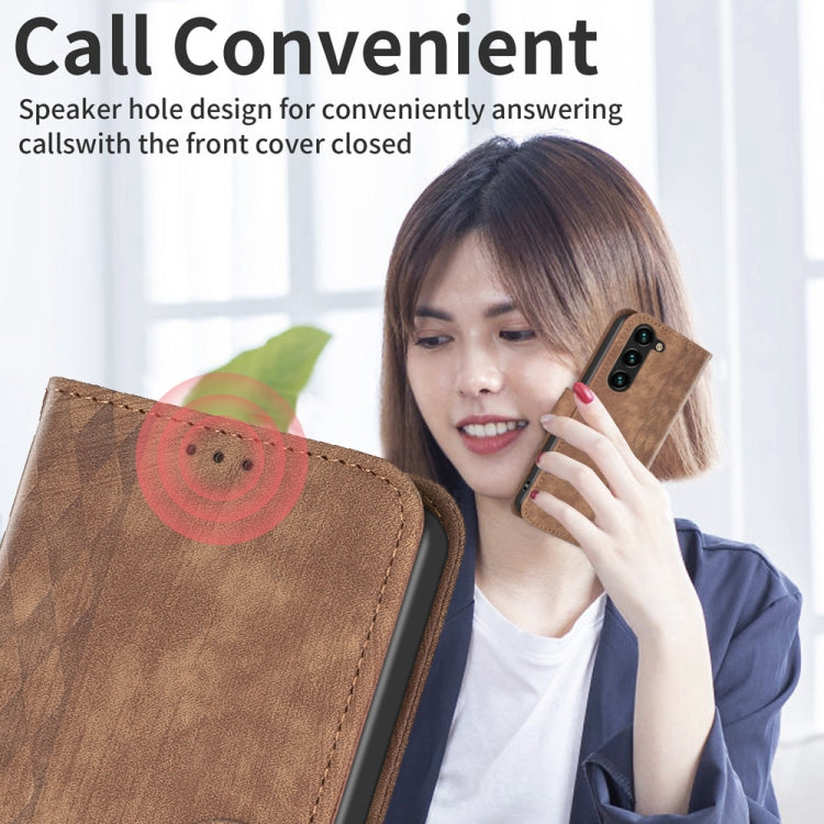 Plaid Embossed Leather Phone Case, For Samsung Galaxy S25 5G, For Samsung Galaxy S25+ 5G