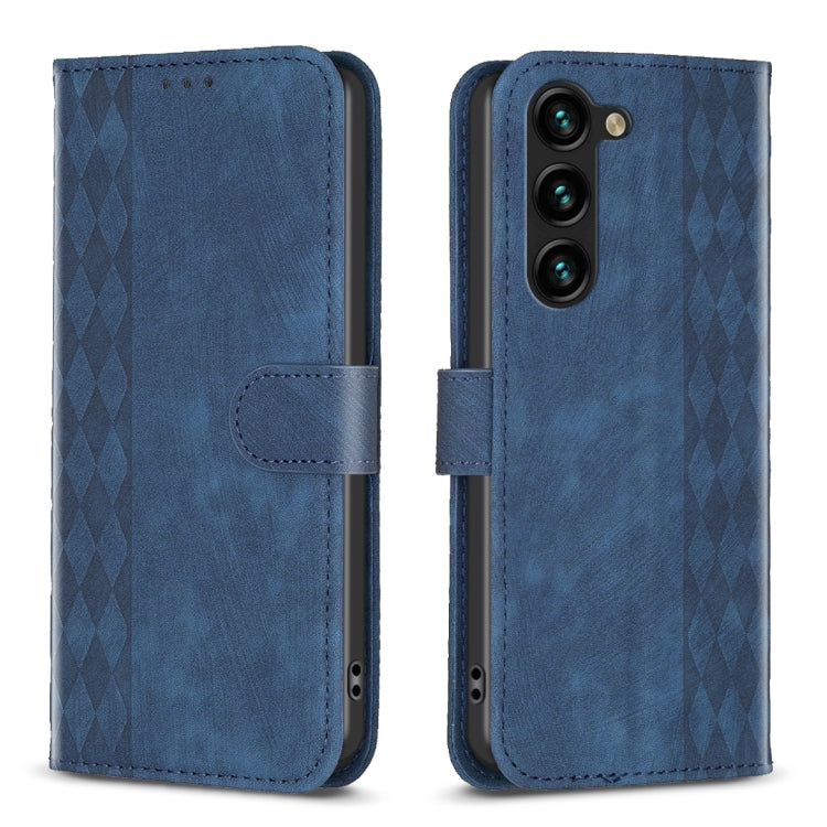 Plaid Embossed Leather Phone Case, For Samsung Galaxy S25 5G, For Samsung Galaxy S25+ 5G