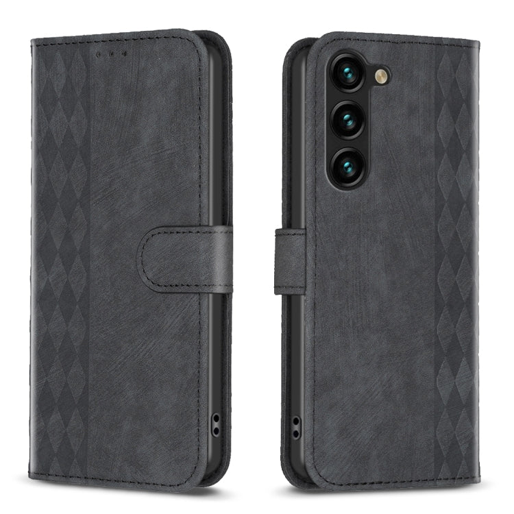 Plaid Embossed Leather Phone Case, For Samsung Galaxy S25 5G, For Samsung Galaxy S25+ 5G