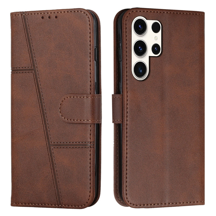 Stitching Calf Texture Buckle Leather Phone Case, For Samsung Galaxy S26+ 5G, For Samsung Galaxy S26 Ultra 5G, For Samsung Galaxy S26 5G, For Samsung Galaxy S25 FE 5G, For Samsung Galaxy S25 Edge 5G, For Samsung Galaxy S25 / S24 5G                     ...