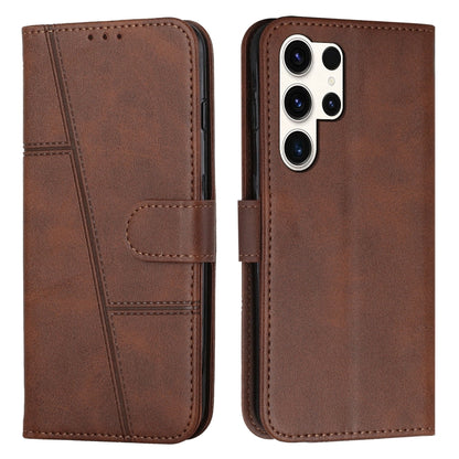 Stitching Calf Texture Buckle Leather Phone Case, For Samsung Galaxy S26+ 5G, For Samsung Galaxy S26 Ultra 5G, For Samsung Galaxy S26 5G, For Samsung Galaxy S25 FE 5G, For Samsung Galaxy S25 Edge 5G, For Samsung Galaxy S25 / S24 5G                     ...