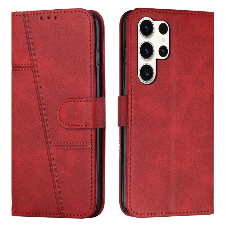Stitching Calf Texture Buckle Leather Phone Case, For Samsung Galaxy S26+ 5G, For Samsung Galaxy S26 Ultra 5G, For Samsung Galaxy S26 5G, For Samsung Galaxy S25 FE 5G, For Samsung Galaxy S25 Edge 5G, For Samsung Galaxy S25 / S24 5G                     ...