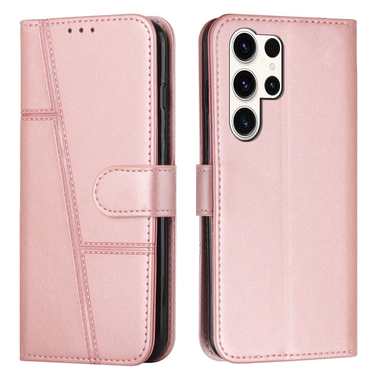 Stitching Calf Texture Buckle Leather Phone Case, For Samsung Galaxy S26+ 5G, For Samsung Galaxy S26 Ultra 5G, For Samsung Galaxy S26 5G, For Samsung Galaxy S25 FE 5G, For Samsung Galaxy S25 Edge 5G, For Samsung Galaxy S25 / S24 5G                     ...