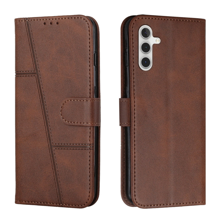 Stitching Calf Texture Buckle Leather Phone Case, For Samsung Galaxy S26+ 5G, For Samsung Galaxy S26 Ultra 5G, For Samsung Galaxy S26 5G, For Samsung Galaxy S25 FE 5G, For Samsung Galaxy S25 Edge 5G, For Samsung Galaxy S25 / S24 5G                     ...