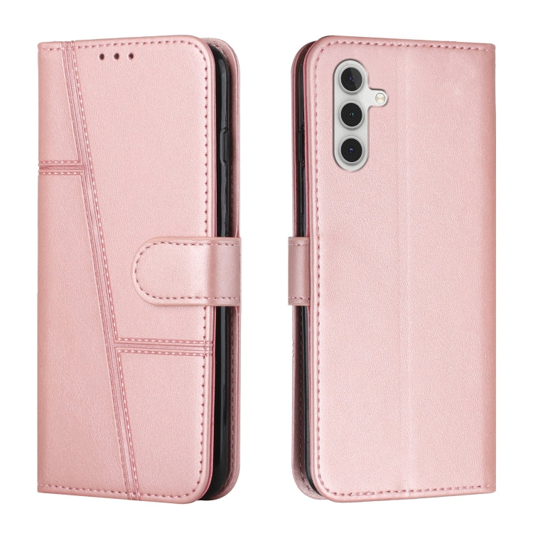 Stitching Calf Texture Buckle Leather Phone Case, For Samsung Galaxy S26+ 5G, For Samsung Galaxy S26 Ultra 5G, For Samsung Galaxy S26 5G, For Samsung Galaxy S25 FE 5G, For Samsung Galaxy S25 Edge 5G, For Samsung Galaxy S25 / S24 5G                     ...