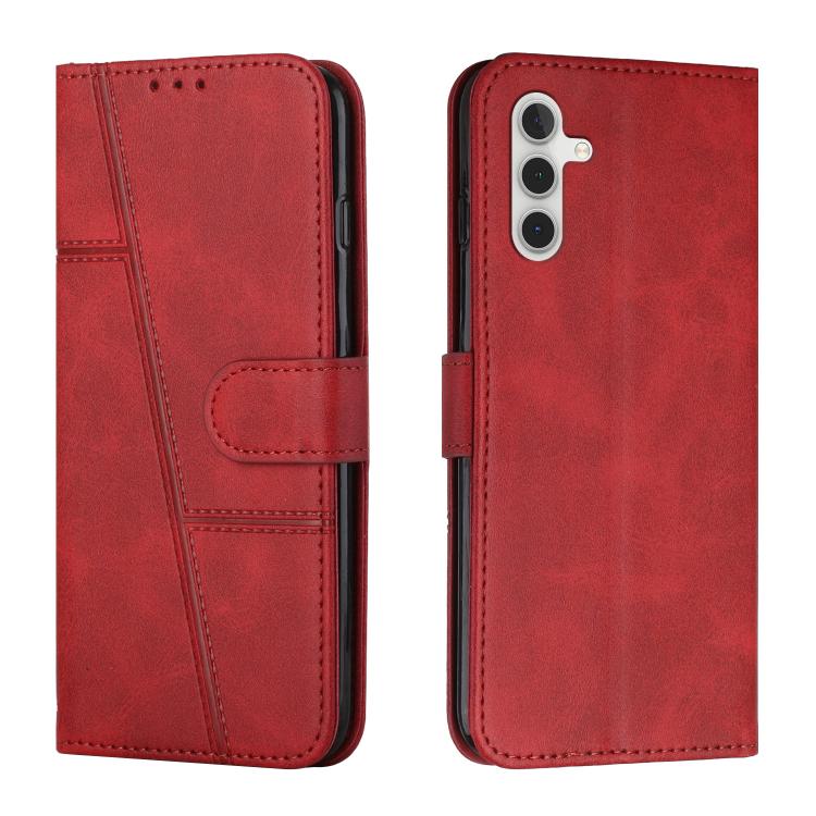 Stitching Calf Texture Buckle Leather Phone Case, For Samsung Galaxy S26+ 5G, For Samsung Galaxy S26 Ultra 5G, For Samsung Galaxy S26 5G, For Samsung Galaxy S25 FE 5G, For Samsung Galaxy S25 Edge 5G, For Samsung Galaxy S25 / S24 5G                     ...
