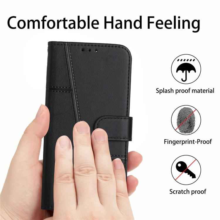 Stitching Calf Texture Buckle Leather Phone Case, For Samsung Galaxy S26+ 5G, For Samsung Galaxy S26 Ultra 5G, For Samsung Galaxy S26 5G, For Samsung Galaxy S25 FE 5G, For Samsung Galaxy S25 Edge 5G, For Samsung Galaxy S25 / S24 5G                     ...