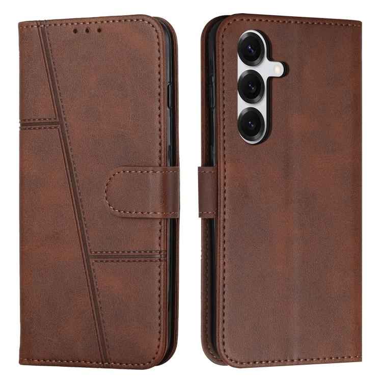 Stitching Calf Texture Buckle Leather Phone Case, For Samsung Galaxy S26+ 5G, For Samsung Galaxy S26 Ultra 5G, For Samsung Galaxy S26 5G, For Samsung Galaxy S25 FE 5G, For Samsung Galaxy S25 Edge 5G, For Samsung Galaxy S25 / S24 5G                     ...