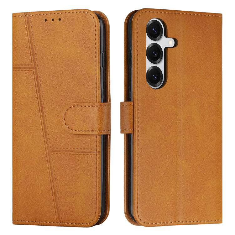 Stitching Calf Texture Buckle Leather Phone Case, For Samsung Galaxy S26+ 5G, For Samsung Galaxy S26 Ultra 5G, For Samsung Galaxy S26 5G, For Samsung Galaxy S25 FE 5G, For Samsung Galaxy S25 Edge 5G, For Samsung Galaxy S25 / S24 5G                     ...