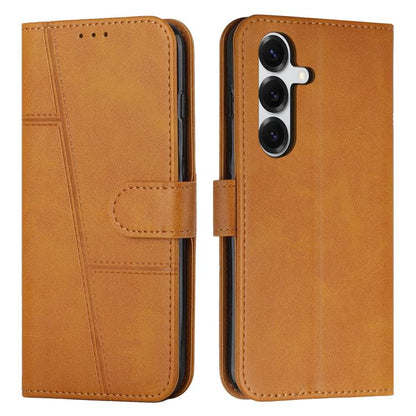 Stitching Calf Texture Buckle Leather Phone Case, For Samsung Galaxy S26+ 5G, For Samsung Galaxy S26 Ultra 5G, For Samsung Galaxy S26 5G, For Samsung Galaxy S25 FE 5G, For Samsung Galaxy S25 Edge 5G, For Samsung Galaxy S25 / S24 5G                     ...