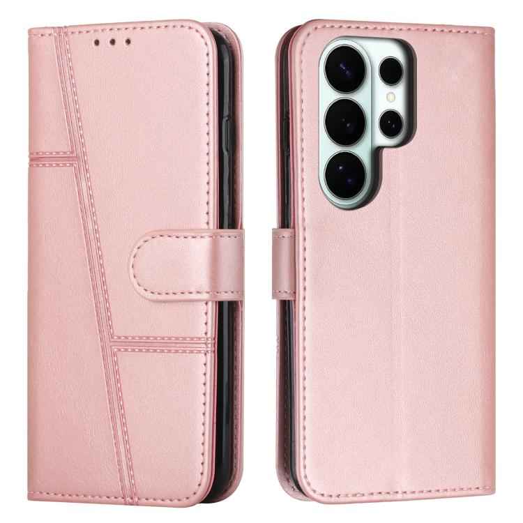 Stitching Calf Texture Buckle Leather Phone Case, For Samsung Galaxy S26+ 5G, For Samsung Galaxy S26 Ultra 5G, For Samsung Galaxy S26 5G, For Samsung Galaxy S25 FE 5G, For Samsung Galaxy S25 Edge 5G, For Samsung Galaxy S25 / S24 5G                     ...