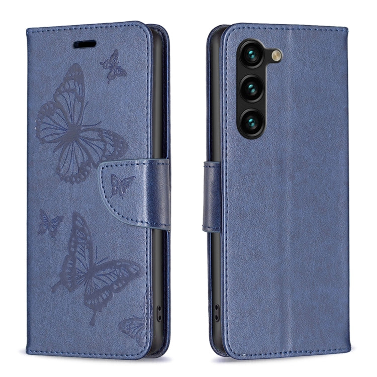 Embossing Two Butterflies Pattern Leather Phone Case, For Samsung Galaxy S25 5G, For Samsung Galaxy S25+ 5G