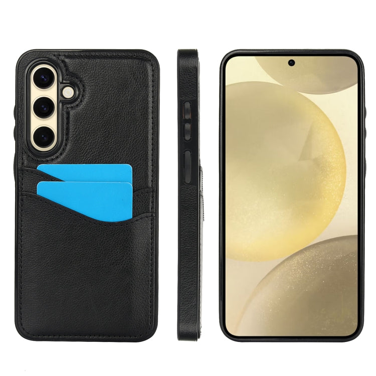 Litchi Leather Skin Card Slots Phone Case, For Samsung Galaxy S26+ 5G, For Samsung Galaxy S26 Ultra 5G, For Samsung Galaxy S26 5G, For Samsung Galaxy S25 Edge 5G, For Samsung Galaxy S25 5G, For Samsung Galaxy S25+ 5G, For Samsung Galaxy S25 Ultra 5G   ...