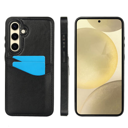 Litchi Leather Skin Card Slots Phone Case, For Samsung Galaxy S26+ 5G, For Samsung Galaxy S26 Ultra 5G, For Samsung Galaxy S26 5G, For Samsung Galaxy S25 Edge 5G, For Samsung Galaxy S25 5G, For Samsung Galaxy S25+ 5G, For Samsung Galaxy S25 Ultra 5G   ...