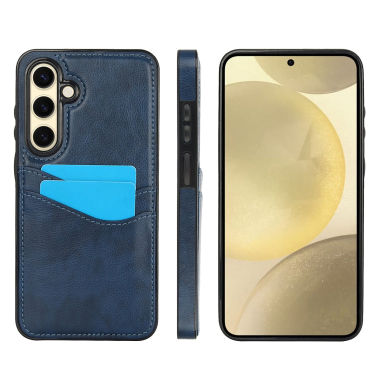 Litchi Leather Skin Card Slots Phone Case, For Samsung Galaxy S26+ 5G, For Samsung Galaxy S26 Ultra 5G, For Samsung Galaxy S26 5G, For Samsung Galaxy S25 Edge 5G, For Samsung Galaxy S25 5G, For Samsung Galaxy S25+ 5G, For Samsung Galaxy S25 Ultra 5G   ...