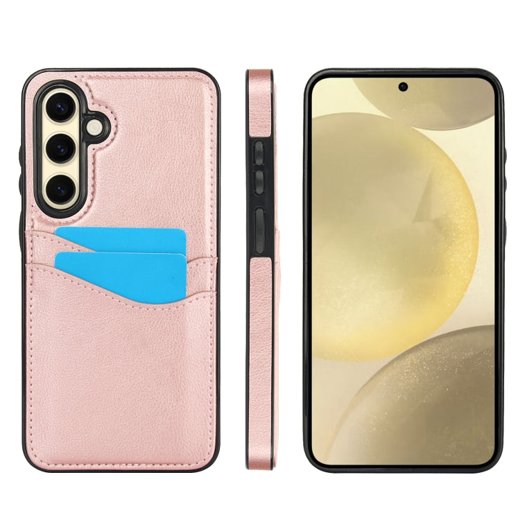 Litchi Leather Skin Card Slots Phone Case, For Samsung Galaxy S26+ 5G, For Samsung Galaxy S26 Ultra 5G, For Samsung Galaxy S26 5G, For Samsung Galaxy S25 Edge 5G, For Samsung Galaxy S25 5G, For Samsung Galaxy S25+ 5G, For Samsung Galaxy S25 Ultra 5G   ...