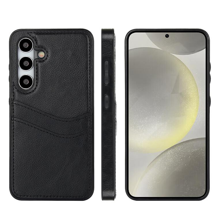 Litchi Leather Skin Card Slots Phone Case, For Samsung Galaxy S26+ 5G, For Samsung Galaxy S26 Ultra 5G, For Samsung Galaxy S26 5G, For Samsung Galaxy S25 Edge 5G, For Samsung Galaxy S25 5G, For Samsung Galaxy S25+ 5G, For Samsung Galaxy S25 Ultra 5G   ...