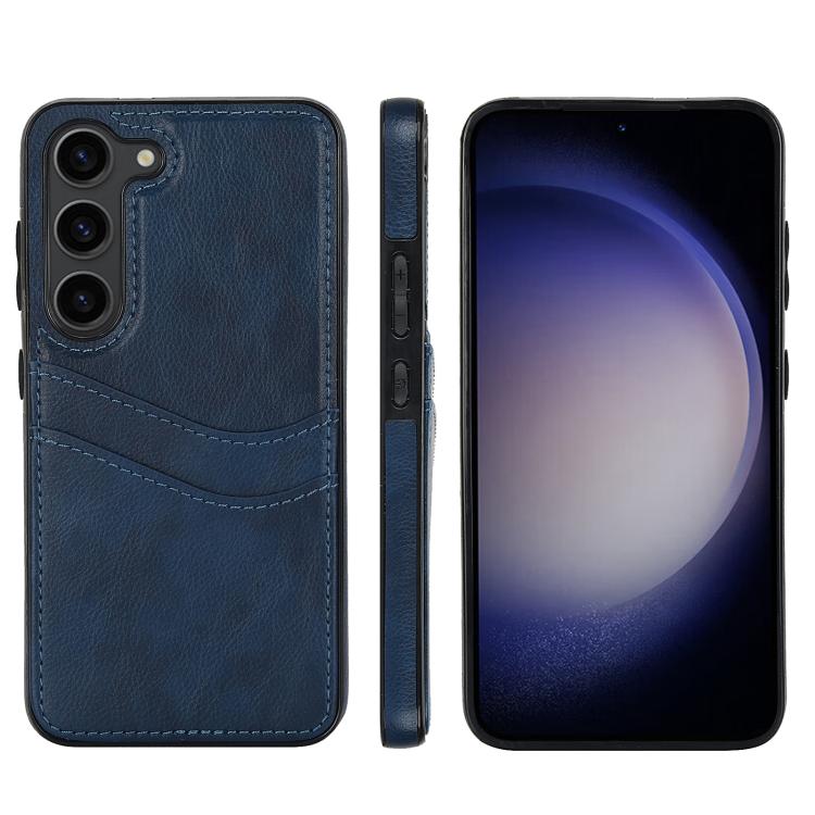 Litchi Leather Skin Card Slots Phone Case, For Samsung Galaxy S26+ 5G, For Samsung Galaxy S26 Ultra 5G, For Samsung Galaxy S26 5G, For Samsung Galaxy S25 Edge 5G, For Samsung Galaxy S25 5G, For Samsung Galaxy S25+ 5G, For Samsung Galaxy S25 Ultra 5G   ...