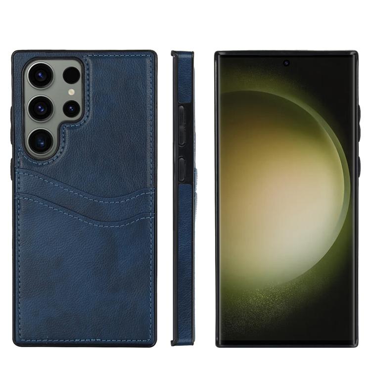 Litchi Leather Skin Card Slots Phone Case, For Samsung Galaxy S26+ 5G, For Samsung Galaxy S26 Ultra 5G, For Samsung Galaxy S26 5G, For Samsung Galaxy S25 Edge 5G, For Samsung Galaxy S25 5G, For Samsung Galaxy S25+ 5G, For Samsung Galaxy S25 Ultra 5G   ...