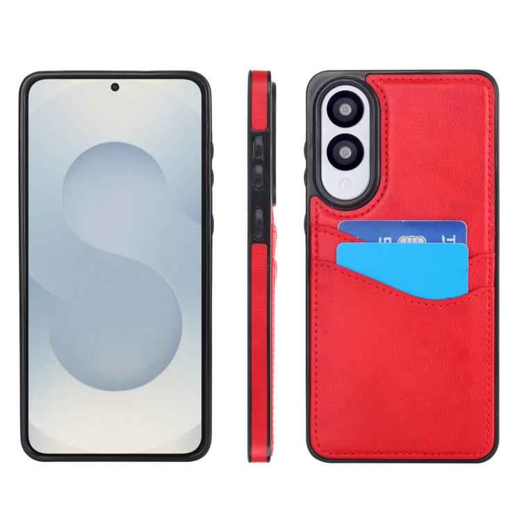 Litchi Leather Skin Card Slots Phone Case, For Samsung Galaxy S26+ 5G, For Samsung Galaxy S26 Ultra 5G, For Samsung Galaxy S26 5G, For Samsung Galaxy S25 Edge 5G, For Samsung Galaxy S25 5G, For Samsung Galaxy S25+ 5G, For Samsung Galaxy S25 Ultra 5G   ...