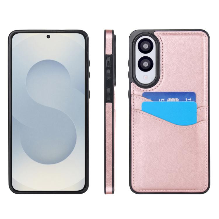 Litchi Leather Skin Card Slots Phone Case, For Samsung Galaxy S26+ 5G, For Samsung Galaxy S26 Ultra 5G, For Samsung Galaxy S26 5G, For Samsung Galaxy S25 Edge 5G, For Samsung Galaxy S25 5G, For Samsung Galaxy S25+ 5G, For Samsung Galaxy S25 Ultra 5G   ...