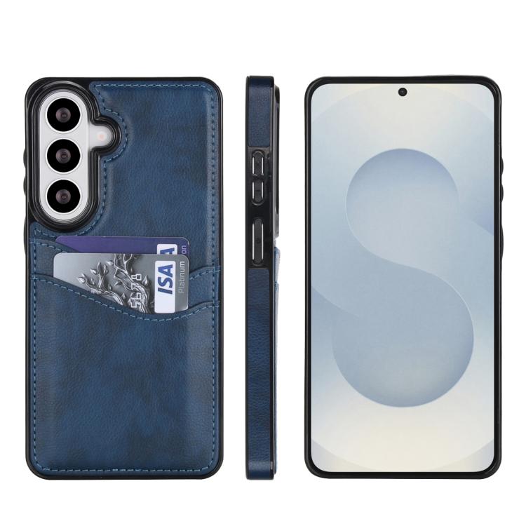 Litchi Leather Skin Card Slots Phone Case, For Samsung Galaxy S26+ 5G, For Samsung Galaxy S26 Ultra 5G, For Samsung Galaxy S26 5G, For Samsung Galaxy S25 Edge 5G, For Samsung Galaxy S25 5G, For Samsung Galaxy S25+ 5G, For Samsung Galaxy S25 Ultra 5G   ...