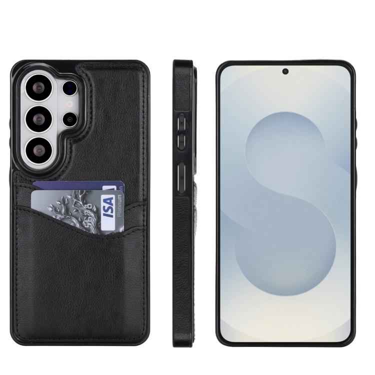 Litchi Leather Skin Card Slots Phone Case, For Samsung Galaxy S26+ 5G, For Samsung Galaxy S26 Ultra 5G, For Samsung Galaxy S26 5G, For Samsung Galaxy S25 Edge 5G, For Samsung Galaxy S25 5G, For Samsung Galaxy S25+ 5G, For Samsung Galaxy S25 Ultra 5G   ...