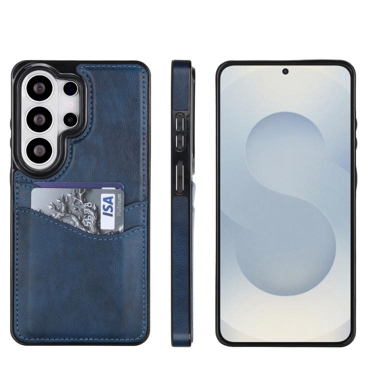 Litchi Leather Skin Card Slots Phone Case, For Samsung Galaxy S26+ 5G, For Samsung Galaxy S26 Ultra 5G, For Samsung Galaxy S26 5G, For Samsung Galaxy S25 Edge 5G, For Samsung Galaxy S25 5G, For Samsung Galaxy S25+ 5G, For Samsung Galaxy S25 Ultra 5G   ...