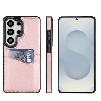Litchi Leather Skin Card Slots Phone Case, For Samsung Galaxy S26+ 5G, For Samsung Galaxy S26 Ultra 5G, For Samsung Galaxy S26 5G, For Samsung Galaxy S25 Edge 5G, For Samsung Galaxy S25 5G, For Samsung Galaxy S25+ 5G, For Samsung Galaxy S25 Ultra 5G   ...
