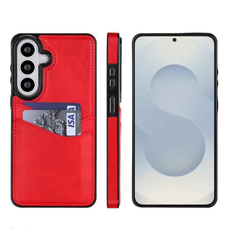 Litchi Leather Skin Card Slots Phone Case, For Samsung Galaxy S26+ 5G, For Samsung Galaxy S26 Ultra 5G, For Samsung Galaxy S26 5G, For Samsung Galaxy S25 Edge 5G, For Samsung Galaxy S25 5G, For Samsung Galaxy S25+ 5G, For Samsung Galaxy S25 Ultra 5G   ...