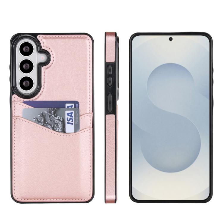 Litchi Leather Skin Card Slots Phone Case, For Samsung Galaxy S26+ 5G, For Samsung Galaxy S26 Ultra 5G, For Samsung Galaxy S26 5G, For Samsung Galaxy S25 Edge 5G, For Samsung Galaxy S25 5G, For Samsung Galaxy S25+ 5G, For Samsung Galaxy S25 Ultra 5G   ...