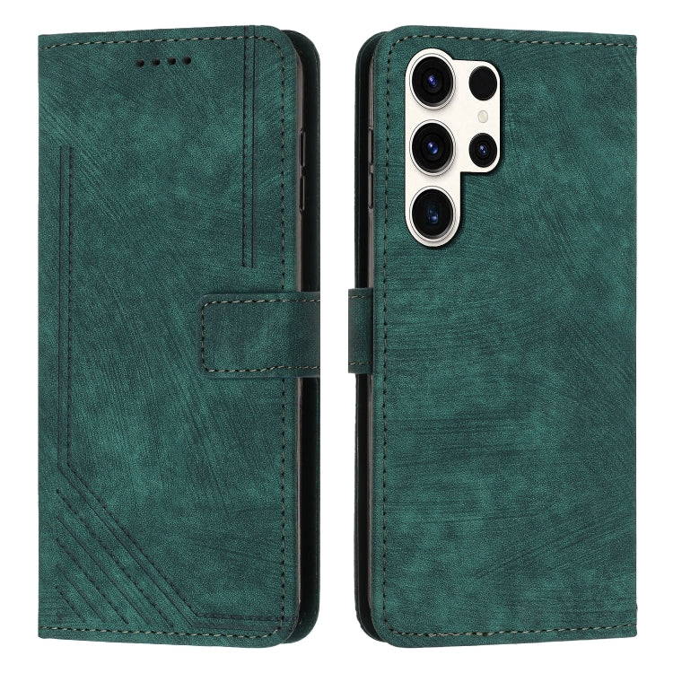 Skin Feel Stripe Pattern Leather Phone Case with Lanyard, For Samsung Galaxy S26+ 5G, For Samsung Galaxy S26 Ultra 5G, For Samsung Galaxy S26 5G, For Samsung Galaxy S25 FE 5G, For Samsung Galaxy S25 Edge 5G, For Samsung Galaxy S25 / S24 5G             ...