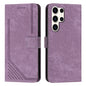 Skin Feel Stripe Pattern Leather Phone Case with Lanyard, For Samsung Galaxy S26+ 5G, For Samsung Galaxy S26 Ultra 5G, For Samsung Galaxy S26 5G, For Samsung Galaxy S25 FE 5G, For Samsung Galaxy S25 Edge 5G, For Samsung Galaxy S25 / S24 5G             ...