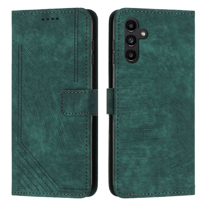 Skin Feel Stripe Pattern Leather Phone Case with Lanyard, For Samsung Galaxy S26+ 5G, For Samsung Galaxy S26 Ultra 5G, For Samsung Galaxy S26 5G, For Samsung Galaxy S25 FE 5G, For Samsung Galaxy S25 Edge 5G, For Samsung Galaxy S25 / S24 5G             ...