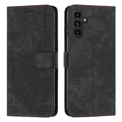 Skin Feel Stripe Pattern Leather Phone Case with Lanyard, For Samsung Galaxy S26+ 5G, For Samsung Galaxy S26 Ultra 5G, For Samsung Galaxy S26 5G, For Samsung Galaxy S25 FE 5G, For Samsung Galaxy S25 Edge 5G, For Samsung Galaxy S25 / S24 5G             ...