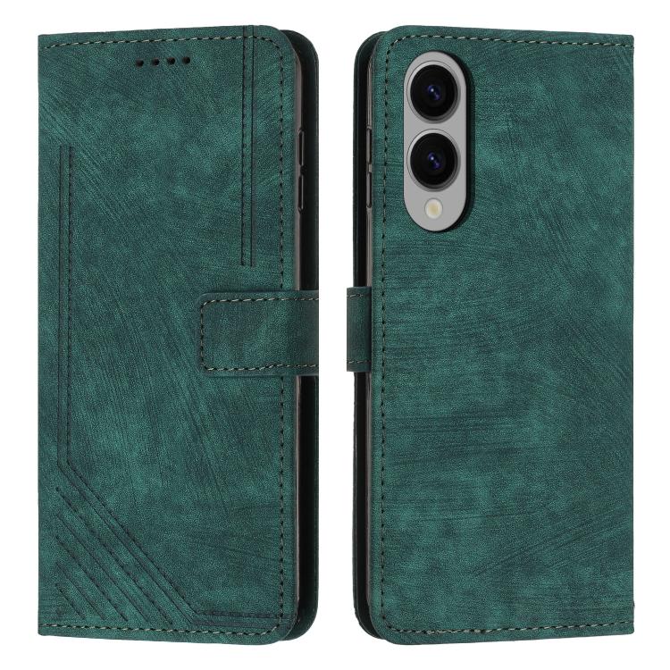 Skin Feel Stripe Pattern Leather Phone Case with Lanyard, For Samsung Galaxy S26+ 5G, For Samsung Galaxy S26 Ultra 5G, For Samsung Galaxy S26 5G, For Samsung Galaxy S25 FE 5G, For Samsung Galaxy S25 Edge 5G, For Samsung Galaxy S25 / S24 5G             ...