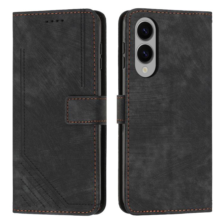 Skin Feel Stripe Pattern Leather Phone Case with Lanyard, For Samsung Galaxy S26+ 5G, For Samsung Galaxy S26 Ultra 5G, For Samsung Galaxy S26 5G, For Samsung Galaxy S25 FE 5G, For Samsung Galaxy S25 Edge 5G, For Samsung Galaxy S25 / S24 5G             ...