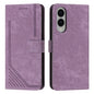Skin Feel Stripe Pattern Leather Phone Case with Lanyard, For Samsung Galaxy S26+ 5G, For Samsung Galaxy S26 Ultra 5G, For Samsung Galaxy S26 5G, For Samsung Galaxy S25 FE 5G, For Samsung Galaxy S25 Edge 5G, For Samsung Galaxy S25 / S24 5G             ...