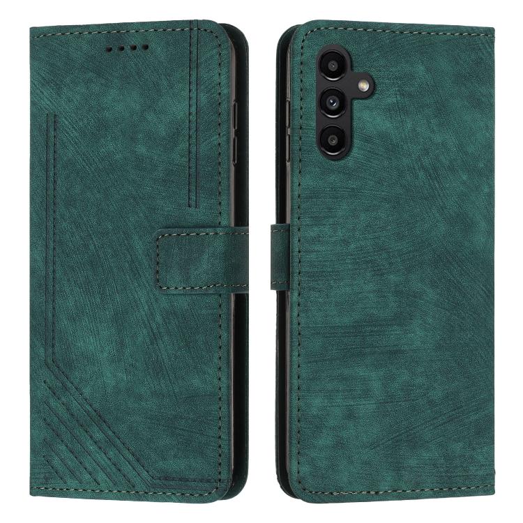 Skin Feel Stripe Pattern Leather Phone Case with Lanyard, For Samsung Galaxy S26+ 5G, For Samsung Galaxy S26 Ultra 5G, For Samsung Galaxy S26 5G, For Samsung Galaxy S25 FE 5G, For Samsung Galaxy S25 Edge 5G, For Samsung Galaxy S25 / S24 5G             ...