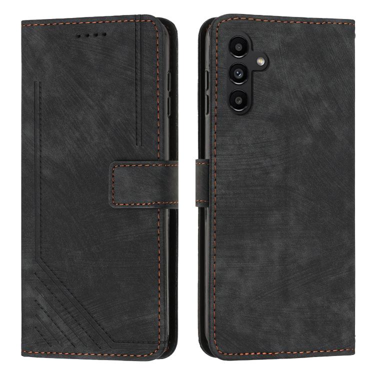 Skin Feel Stripe Pattern Leather Phone Case with Lanyard, For Samsung Galaxy S26+ 5G, For Samsung Galaxy S26 Ultra 5G, For Samsung Galaxy S26 5G, For Samsung Galaxy S25 FE 5G, For Samsung Galaxy S25 Edge 5G, For Samsung Galaxy S25 / S24 5G             ...